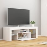 vidaXL Meuble TV avec lumières LED Blanc 120x35x40 cm