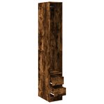vidaXL Garde-robe chêne fumé 30x50x200 cm bois d'ingénierie