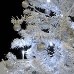 vidaXL Arbre de Noël neigeux avec base de parapluie Blanc 190 cm