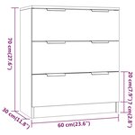 vidaXL Buffets 3 Pièces Sonoma gris Bois d'ingénierie