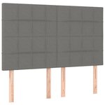 vidaXL Cadre de lit sans matelas gris foncé 140x190 cm tissu