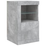 vidaXL Buffet avec lumières LED gris béton 142 5x37x67 cm
