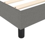 vidaXL Cadre de lit Gris foncé 140x190 cm Tissu