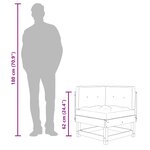 vidaXL Canapé d'angle avec coussins bois de pin solide