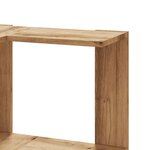 vidaXL Bibliothèque d'angle 3 niveaux chêne artisanal bois ingénierie