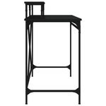 vidaXL Bureau noir 100x50x90 cm bois d'ingénierie et fer