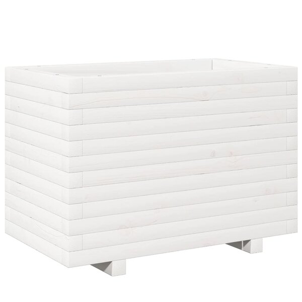 vidaXL Jardinière blanc 70x40x49 5 cm bois de pin massif