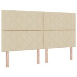lit à ressorts vidaXL avec matelas et LED Crème 180x200 cm en tissu