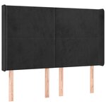vidaXL Sommier à lattes de lit matelas et LED Noir 140x190 cm Velours