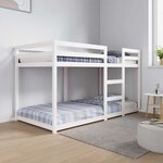vidaXL Lit superposé sans matelas blanc 90x190 cm bois de pin massif