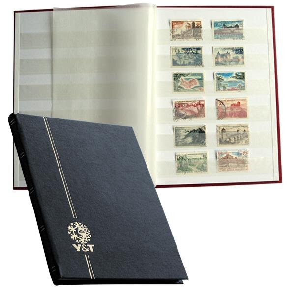PERFECTA : Classeur fixe pour timbres (Petit modèle-Pages Blanches-32p. Noir)