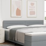vidaXL Tête de Lit LED Design Lignes Gris Clair 200 cm Tissu