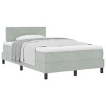 Lit Box Spring vidaXL avec Matelas Gris Clair 120x200 cm Velours