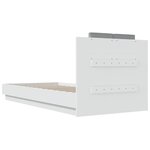 vidaXL Cadre de lit avec LED sans matelas blanc 90x200 cm