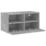 vidaXL Meuble TV mural gris béton 60x30x30 cm bois d'ingénierie
