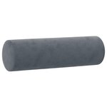 vidaXL Canapé 2 places avec oreillers gris foncé 120 cm velours