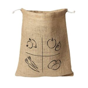 2 sacs en jute 35 x 30 cm
