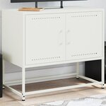 vidaXL Meuble TV blanc 68 5x39x60 5 cm acier