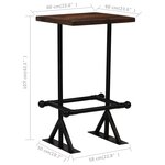 vidaXL Mobilier de bar 3 Pièces Bois de récupération massif