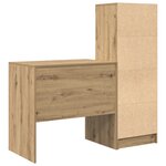 Bureau vidaXL avec Rangement Chêne Artisan Bois d'Ingénierie