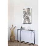 Console 1 étagère aspect pierre cadre noir 110 x 26 x 80 cm