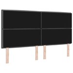 vidaXL Tête de lit LED Design Lignes Gris Foncé 90 cm Tissu
