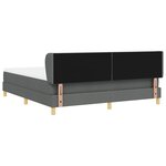 Lit à ressorts vidaXL avec matelas - Gris foncé  180x200 cm  Tissu