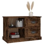 vidaXL Meuble TV chêne fumé 73x35 5x47 5 cm bois d'ingénierie