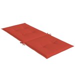 vidaXL Coussins de chaise à dossier haut lot de 6 rouge mélangé tissu