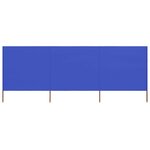 vidaXL Paravent 3 panneaux Tissu 400 x 160 cm Bleu azuré