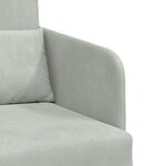 vidaXL Canapé-lit au sol 2 en 1 Gris clair 65x80x83 cm Velours
