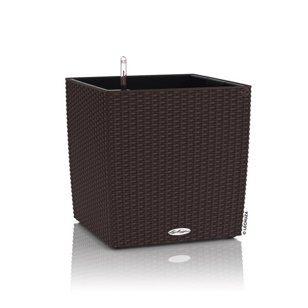 LECHUZA Jardinière CUBE Cottage 40 ALL-IN-ONE Moka