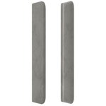 vidaXL Tête de lit avec oreilles Gris clair 163x16x118/128 cm Velours