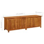 vidaXL Boîte de rangement de jardin 175x50x58 cm Bois d'acacia solide