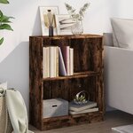 vidaXL Bibliothèque Chêne fumé 60x24x76 cm Bois d'ingénierie