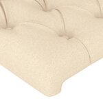 vidaXL Cadre de lit avec tête de lit Crème 90x190 cm Tissu