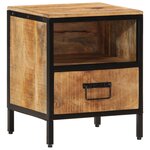 vidaXL Table de chevet 40x35x50 cm bois de manguier massif