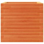 vidaXL Jardinière cire marron 50x50x46 cm bois de pin massif