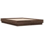 vidaXL Cadre de lit sans matelas chêne marron 120x190 cm