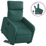 vidaXL Fauteuil inclinable vert foncé tissu
