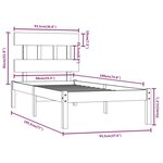 vidaXL Cadre de lit sans matelas 90x190 cm bois massif