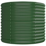 vidaXL Lit surélevé de jardin Acier enduit de poudre 296x80x68 cm Vert
