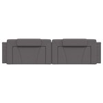 vidaXL Coussin de tête de lit gris 200 cm similicuir