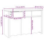Buffet vidaXL "DRAMMEN" 114x43x75 5 cm en bois massif de pin
