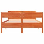 vidaXL Cadre de lit sans matelas cire marron 120x200cm bois pin massif