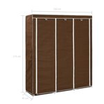 vidaXL Armoire avec compartiments et barres Marron 150x45x175 cm Tissu