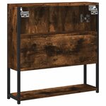 vidaXL Armoire à miroir de salle de bain chêne fumé bois d’ingénierie