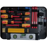 Ks tools ensemble d'outils d'électricien 128 pièces 1/4" + 1/2" 911.0628
