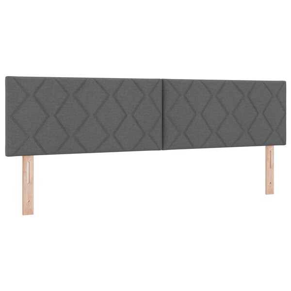vidaXL Tête de lit Design Blocks en Diamant Gris Foncé 180 cm en Tissu