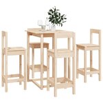 vidaXL Ensemble de bar 5 Pièces Bois de pin massif